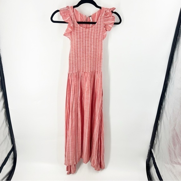 ✅ FREE PEOPLE Chambray Butterflies Midi Dress SIZE X-SMALL - Picture 2 of 10